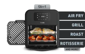 User manual and frequently asked questions Tefal Easy Fry Oven & Grill XXL 9-in-1 Air Fryer FW5018