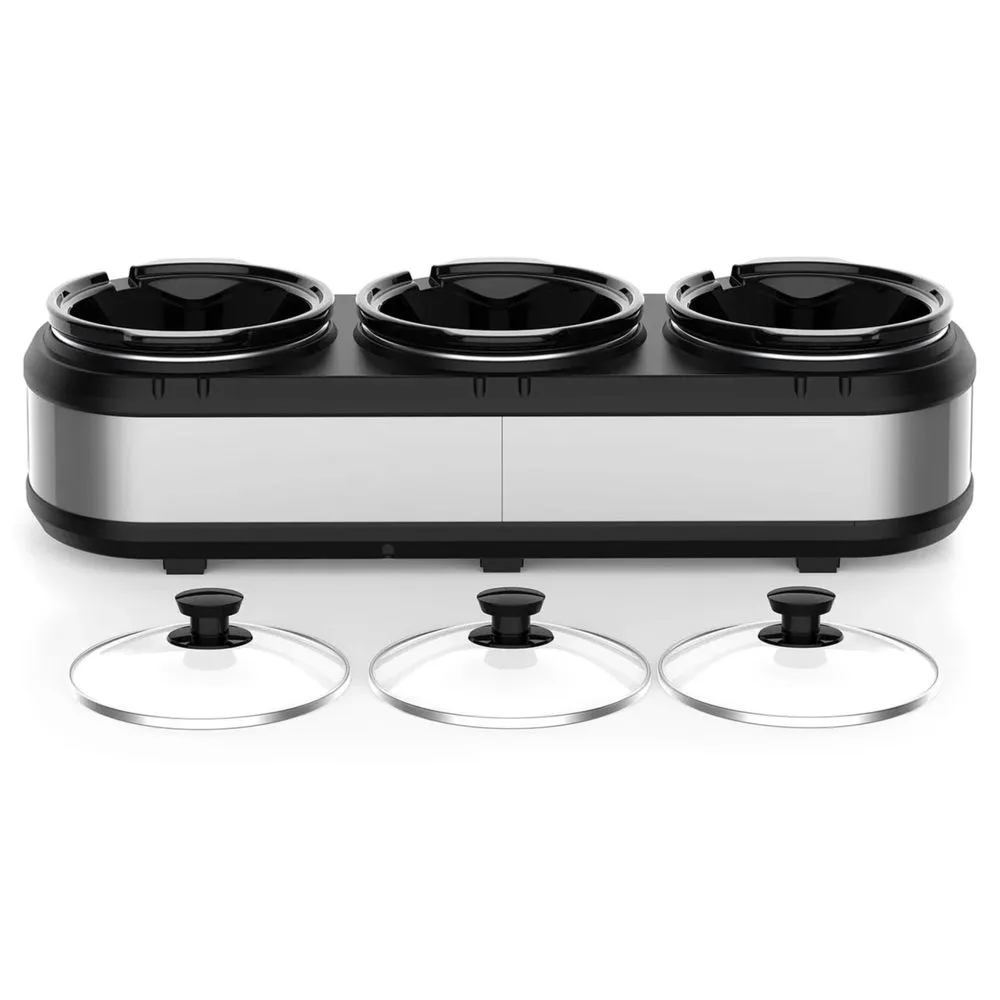 West Bend 990371834 2.5 Qt. Triple Slow Cooker